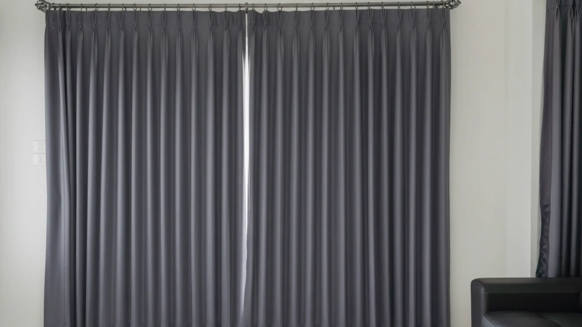 Gray blackout curtains Roman shades Miami