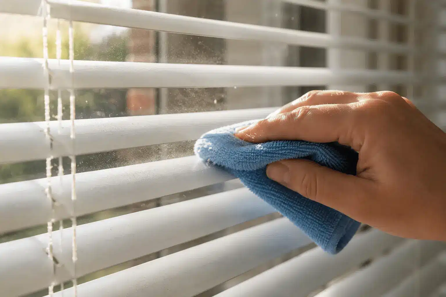 Dusting blinds technique