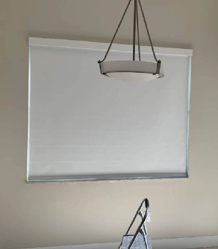 Simple white roller shade
