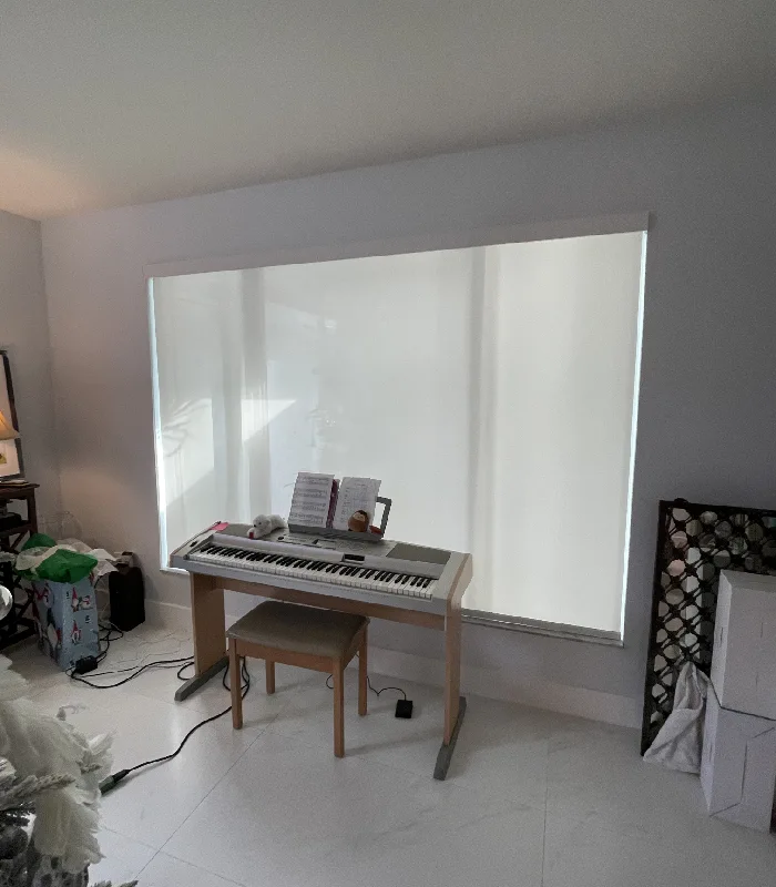 White Shade on Window