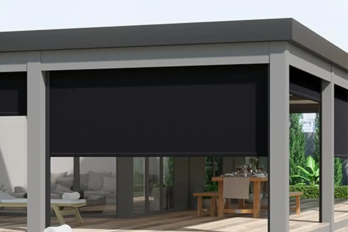 Modern patio blinds offering shade and privacy