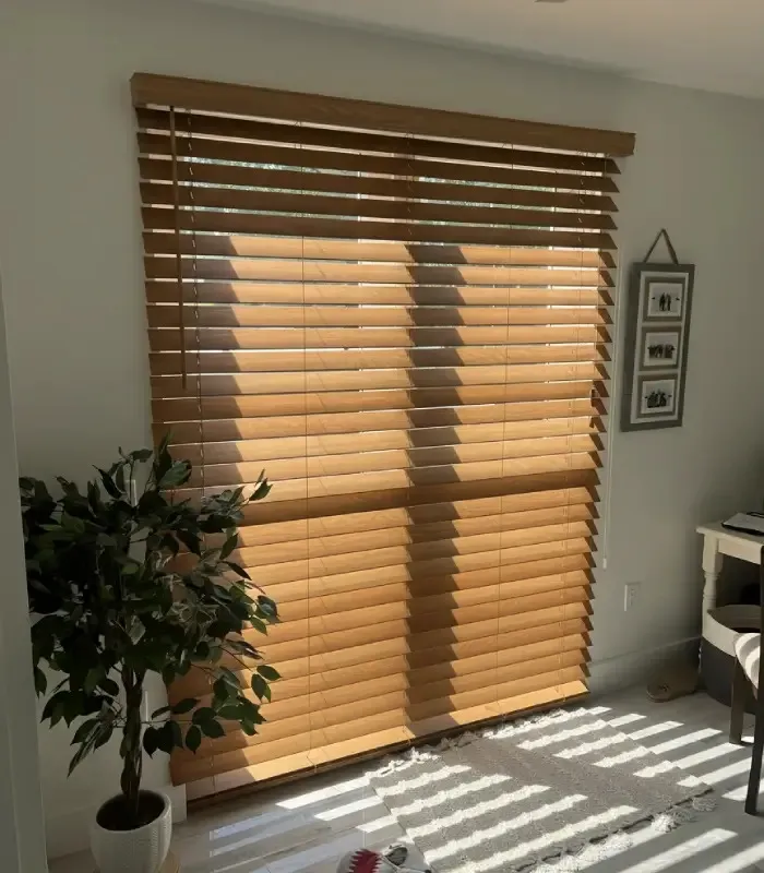 Wooden Motorized Blind in Miami FL